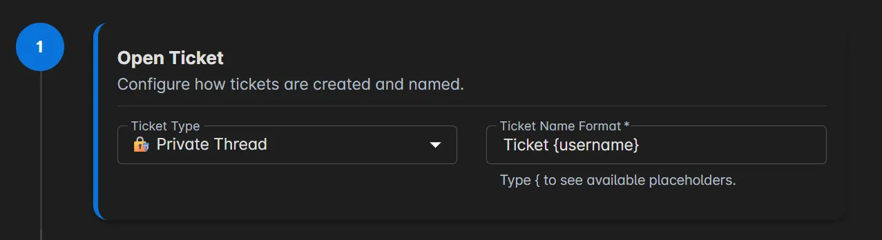 Workflow showing Opening a Ticket stage